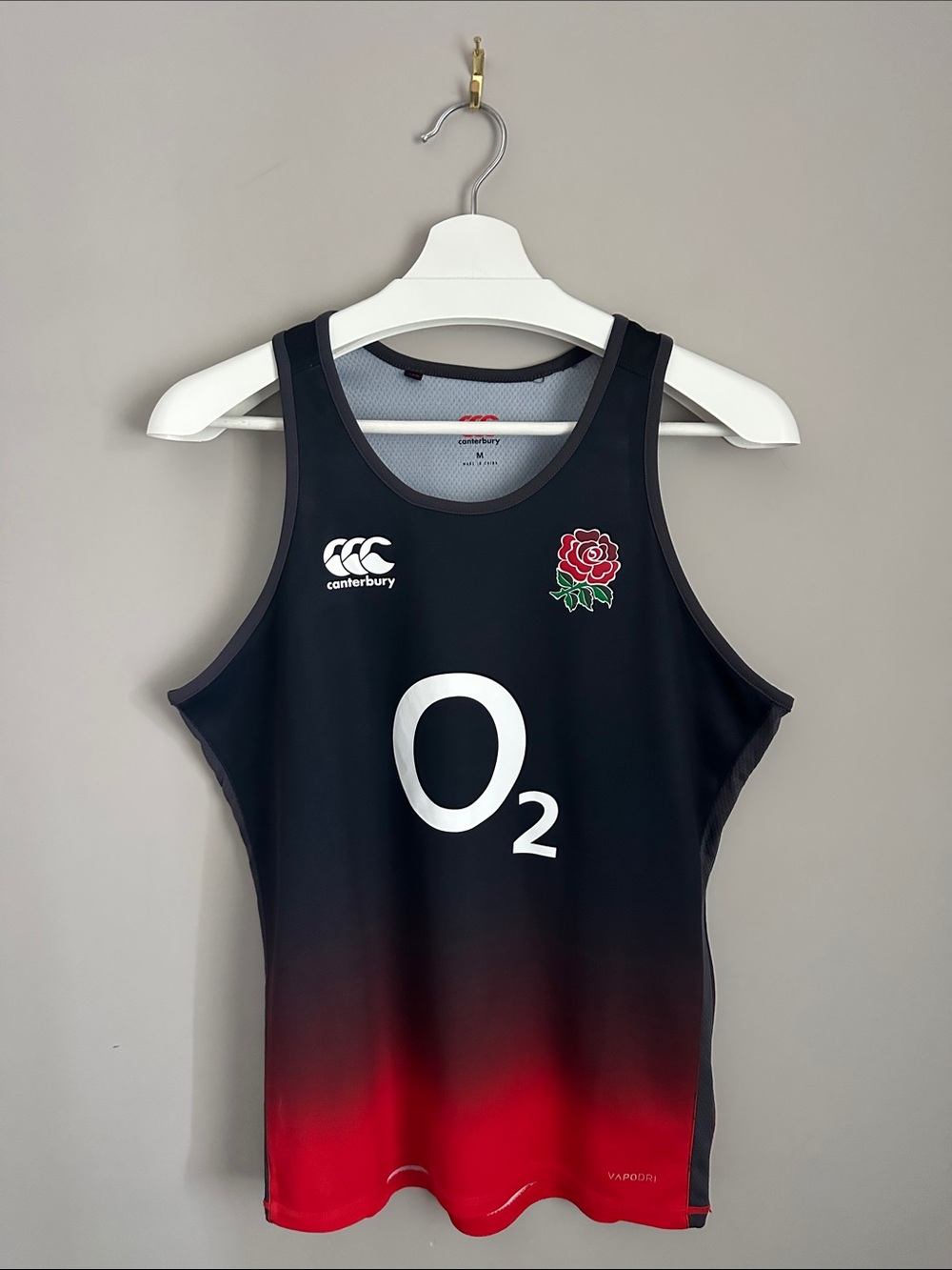 Canterbury England Rugby Gradient Singlet - Black & Red
